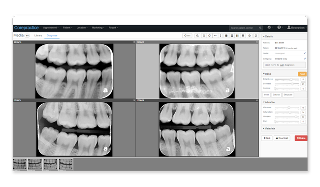 Online dental imaging software