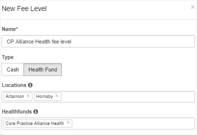 Manage fee levels to appear automatically