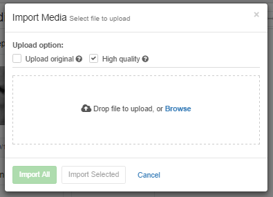 Optimised media uploads based on your internet speed